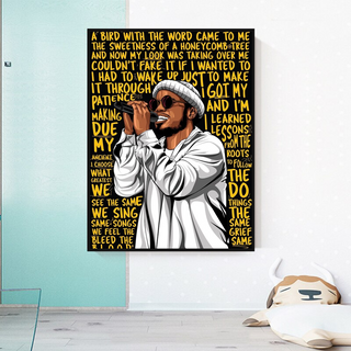 Anderson Paak Singer Rapper Canvas Wall Art-GraffitiWallArt