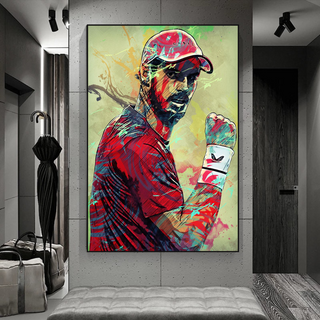 Andy Murray Tennis Legend Sports Canvas Wall Art-GraffitiWallArt