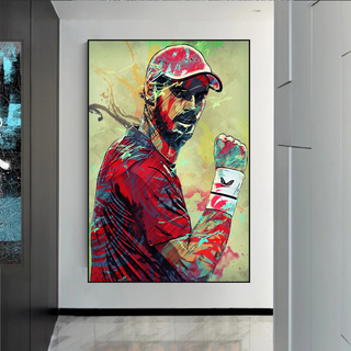 Andy Murray Tennis Legend Sports Canvas Wall Art-GraffitiWallArt