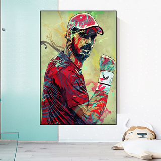 Andy Murray Tennis Legend Sports Canvas Wall Art-GraffitiWallArt