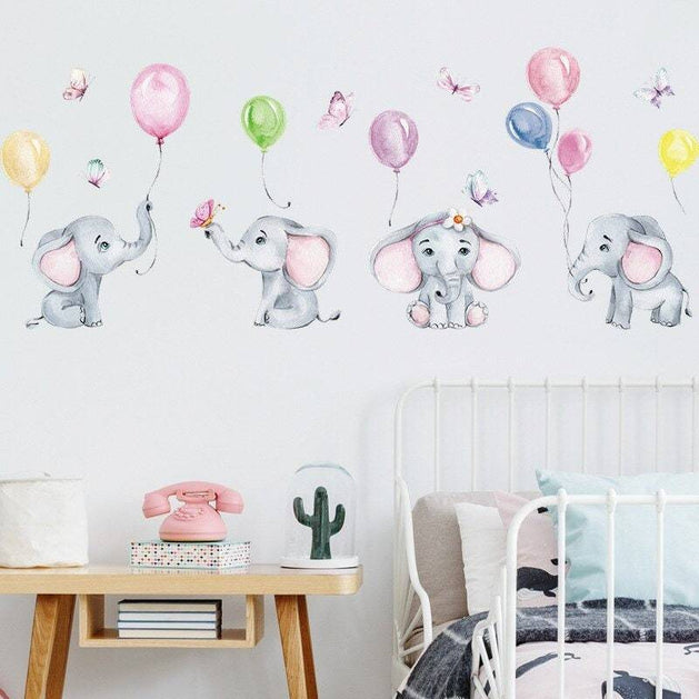 Animal Balloon Wall Decal - Nursery Murals for Kids-GraffitiWallArt