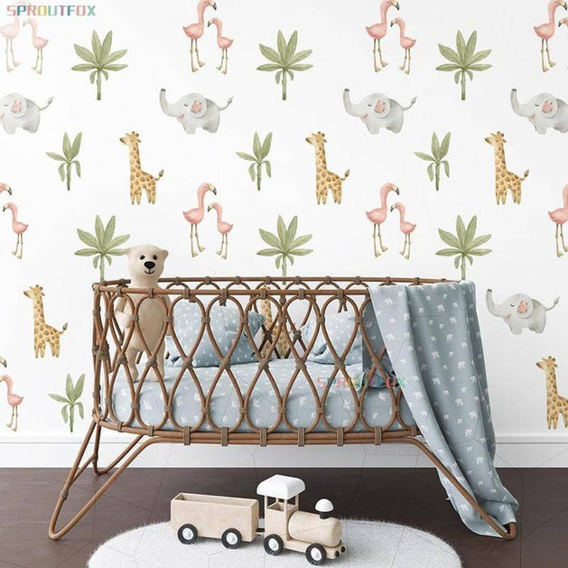 Animal Wall Stickers - Baby Nursery Home Decoration-GraffitiWallArt