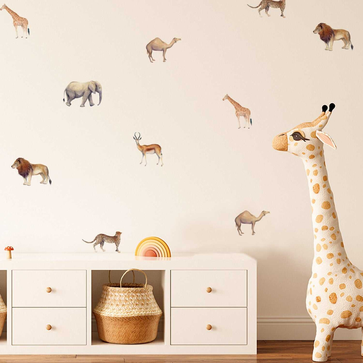Animals Boho Dry Floral Wall Stickers - Perfect Decor-GraffitiWallArt