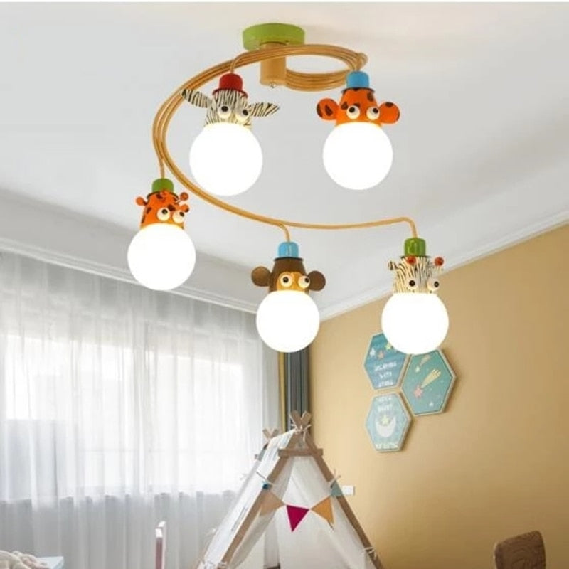 Animals LED Pendant Lamp For Kids Room-GraffitiWallArt