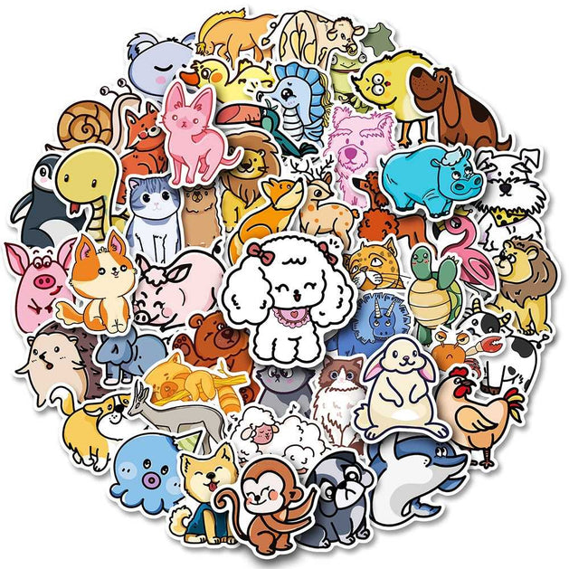 Animals Stickers Pack - Enjoy Adorable Animal Designs!-GraffitiWallArt