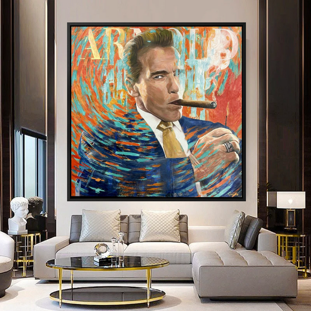 Arnold The Muscle King Canvas Art-GraffitiWallArt