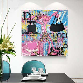 Artistic Cartoon Charm - Pink Panther Poster-GraffitiWallArt