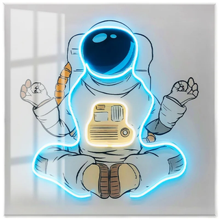 Astronaut 3D Neon Wall Art – Bold & Customizable Space-Inspired Design