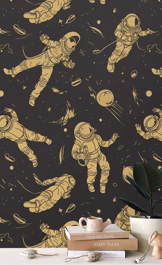 Astromaut in space Wallpaper Mural for kids Room-GraffitiWallArt