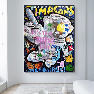 Astronaut Canvas Wall Art-GraffitiWallArt