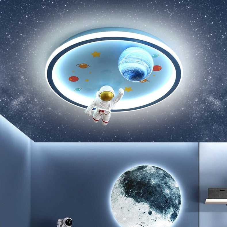 Astronaut Ceiling Light | Kids Room Astronaut Galaxy Ceiling Light-GraffitiWallArt