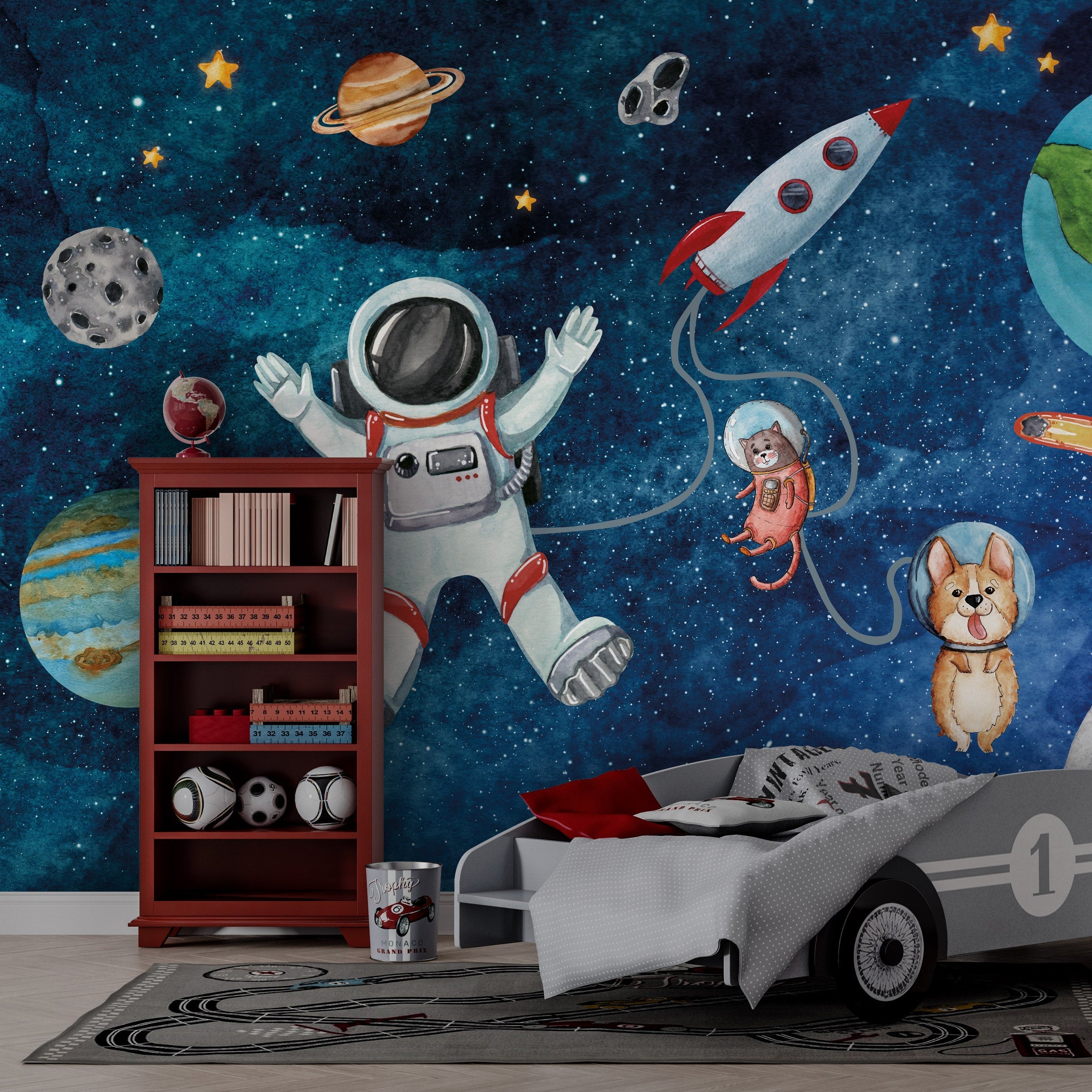Astronaut Galaxy Wallpaper Mural - Transform Your Space-GraffitiWallArt