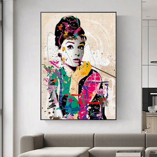 Audrey Hepburn Canvas Wall Art: Captivating and Timeless-GraffitiWallArt