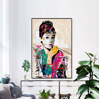 Audrey Hepburn Canvas Wall Art: Captivating and Timeless-GraffitiWallArt