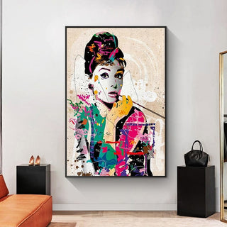 Audrey Hepburn Canvas Wall Art: Captivating and Timeless-GraffitiWallArt