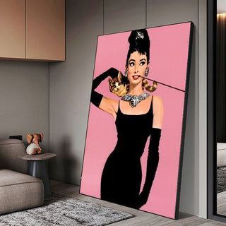 Audrey Hepburn Canvas Wall Art: Elegant & Timeless-GraffitiWallArt