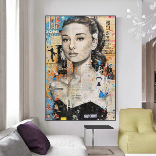 Audrey Hepburn Canvas Wall Art: Elevate Your Space-GraffitiWallArt