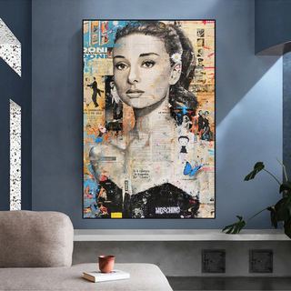 Audrey Hepburn Canvas Wall Art: Elevate Your Space-GraffitiWallArt