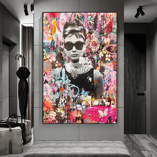 Audrey Hepburn Canvas Wall Art - Exquisite and Timeless-GraffitiWallArt