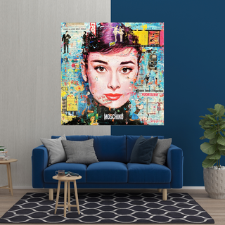 Audrey Hepburn Canvas Wall Art: Exquisite Home Décor-GraffitiWallArt