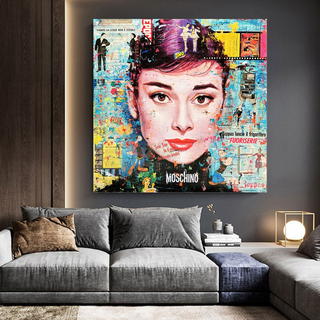 Audrey Hepburn Canvas Wall Art: Exquisite Home Décor-GraffitiWallArt