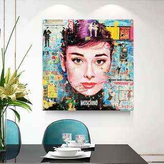 Audrey Hepburn Canvas Wall Art: Exquisite Home Décor-GraffitiWallArt