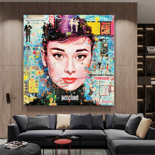 Audrey Hepburn Canvas Wall Art: Exquisite Home Décor-GraffitiWallArt