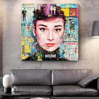 Audrey Hepburn Canvas Wall Art: Exquisite Home Décor-GraffitiWallArt