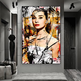 Audrey Hepburn Canvas Wall Art: Exquisite Style and Elegance-GraffitiWallArt