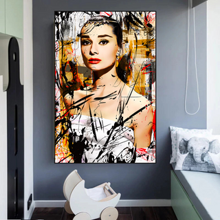 Audrey Hepburn Canvas Wall Art: Exquisite Style and Elegance-GraffitiWallArt