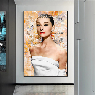 Audrey Hepburn Canvas Wall Art - Exquisite & Timeless-GraffitiWallArt