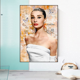 Audrey Hepburn Canvas Wall Art - Exquisite & Timeless-GraffitiWallArt