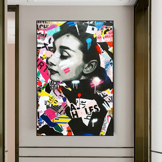 Audrey Hepburn Canvas Wall Art: Timeless Elegance-GraffitiWallArt