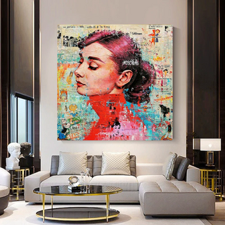 Audrey Hepburn Canvas Wall Art: Unique and Captivating-GraffitiWallArt