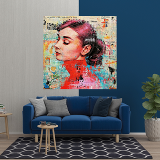 Audrey Hepburn Canvas Wall Art: Unique and Captivating-GraffitiWallArt