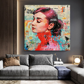 Audrey Hepburn Canvas Wall Art: Unique and Captivating-GraffitiWallArt