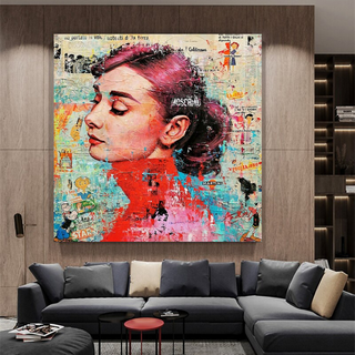 Audrey Hepburn Canvas Wall Art: Unique and Captivating-GraffitiWallArt