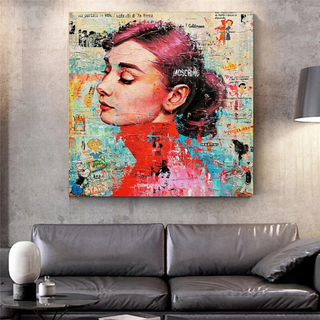 Audrey Hepburn Canvas Wall Art: Unique and Captivating-GraffitiWallArt