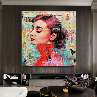 Audrey Hepburn Canvas Wall Art: Unique and Captivating-GraffitiWallArt