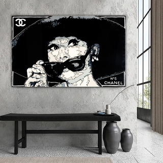 Audrey Hepburn Chanel – Alec Canvas Wall Art-GraffitiWallArt