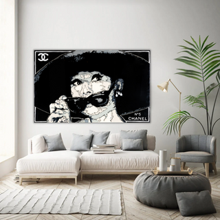 Audrey Hepburn Chanel – Alec Canvas Wall Art-GraffitiWallArt