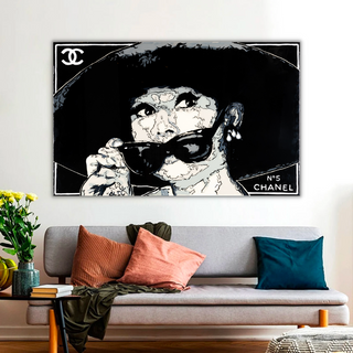 Audrey Hepburn Chanel – Alec Canvas Wall Art-GraffitiWallArt