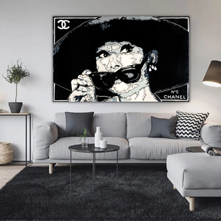 Audrey Hepburn Chanel – Alec Canvas Wall Art-GraffitiWallArt