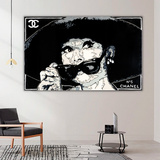 Audrey Hepburn Chanel – Alec Canvas Wall Art-GraffitiWallArt