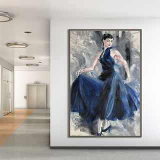 Audrey Hepburn Show Stopper Canvas Wall Art-GraffitiWallArt