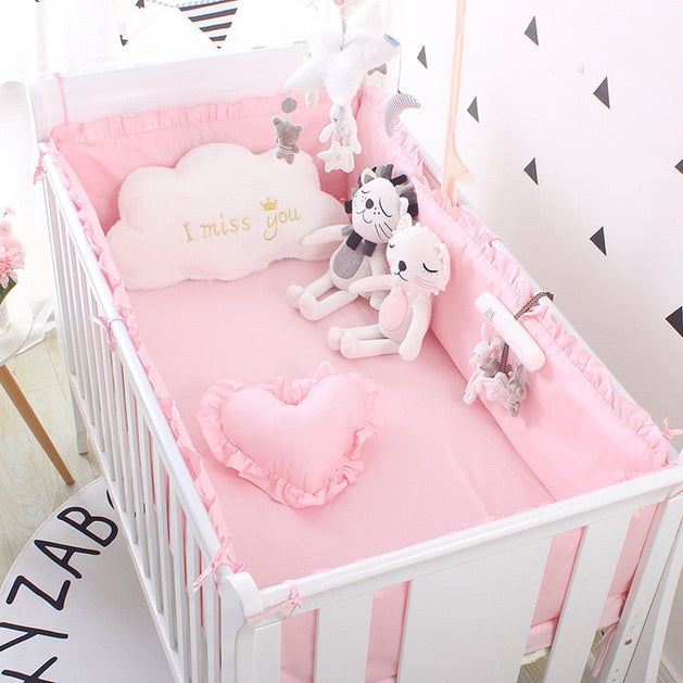 Baby Cot Bedding Set for Girls-GraffitiWallArt