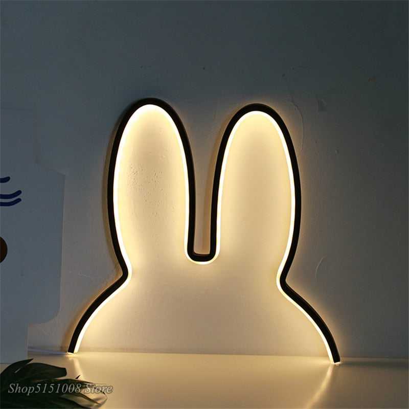 Baby Rabbit Night Lights USB Powered LED Lamp-GraffitiWallArt