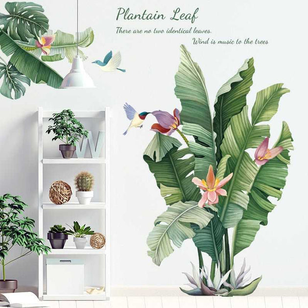 Banana Leaf Wall Decal: Stylish Nature-inspired Wall Art-GraffitiWallArt