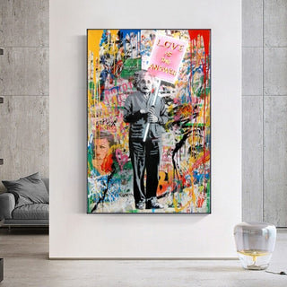 Banksy Abstract Portrait Canvas Art Prints for Home Decor-GraffitiWallArt