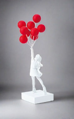 Banksy Flying Balloons Girl Figure-GraffitiWallArt